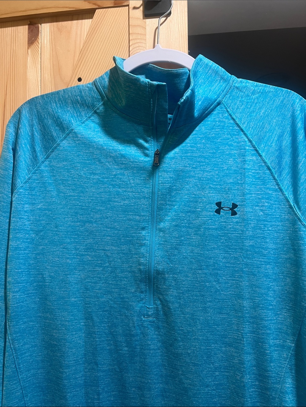 Under Armour ladies Teal Heather 1/2 -Zip Performance Pullover size x large